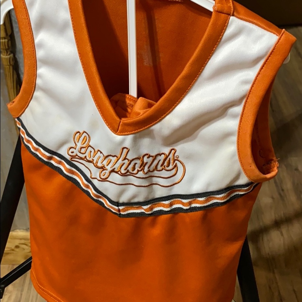 Longhorn cheerleading outfit